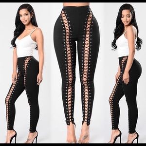 Li Boutique Lace Up Pants