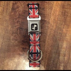 British flag dog collar