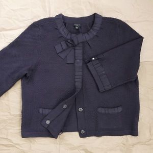Ann Taylor Knitted Navy Blue Blazer