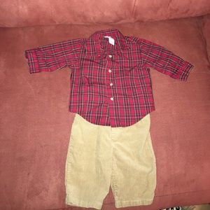 Baby Boy dress shirt and corduroy pants