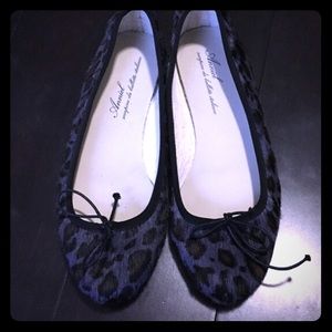Anniel blue calf hair ballerina flats Sz 36