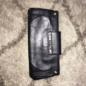 ColeHaan black clutch purse