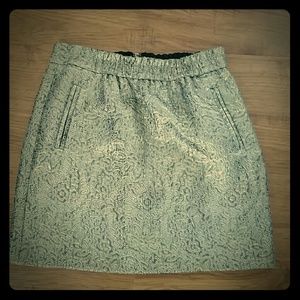 Loft gold mini skirt