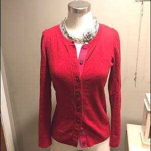 Gap Red Cardigan Sweater