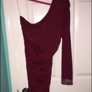Burgundy dress