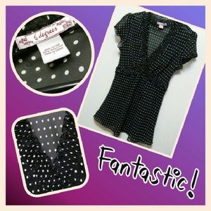 Lovely black polka dot blouse