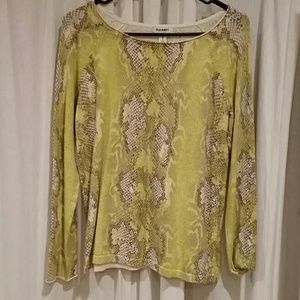 Snake skin print sweater