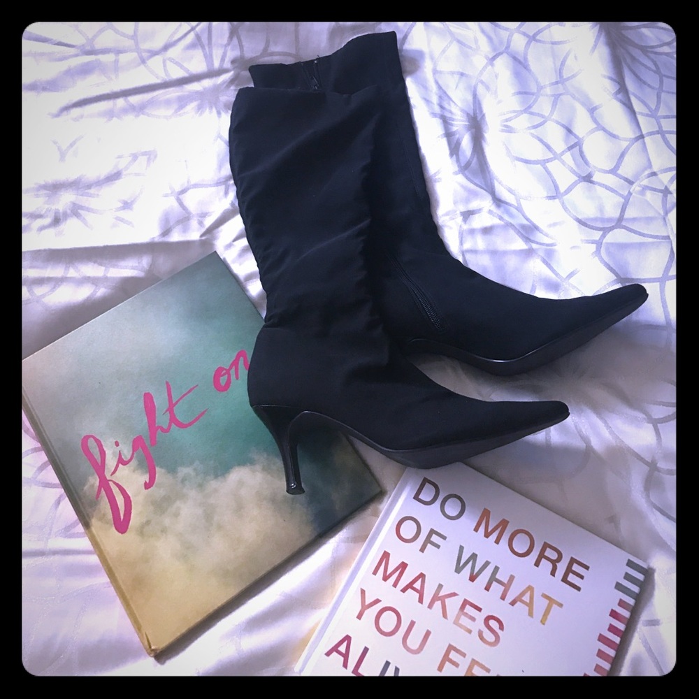 Black knee high boots, size 8.5