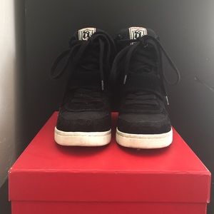 Ash Limited Edition Black Wedge Sneakers.