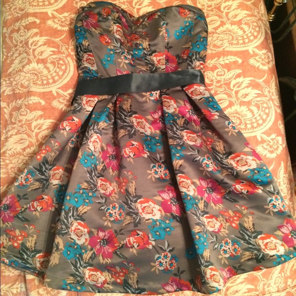 Strapless Floral dress