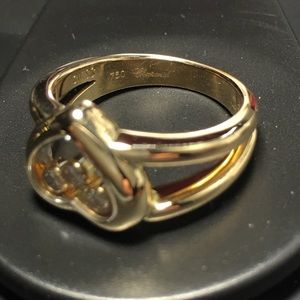 Chopard Happy Heart ring 18kt w 3 dancing diamond