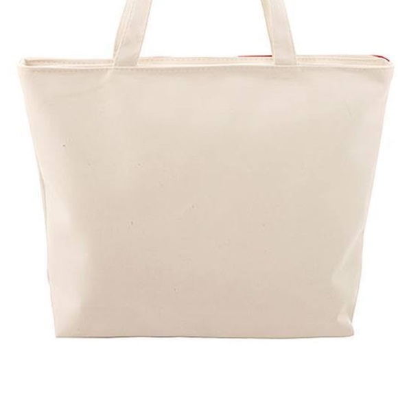 Red striped nautical tote - Picture 2 of 3