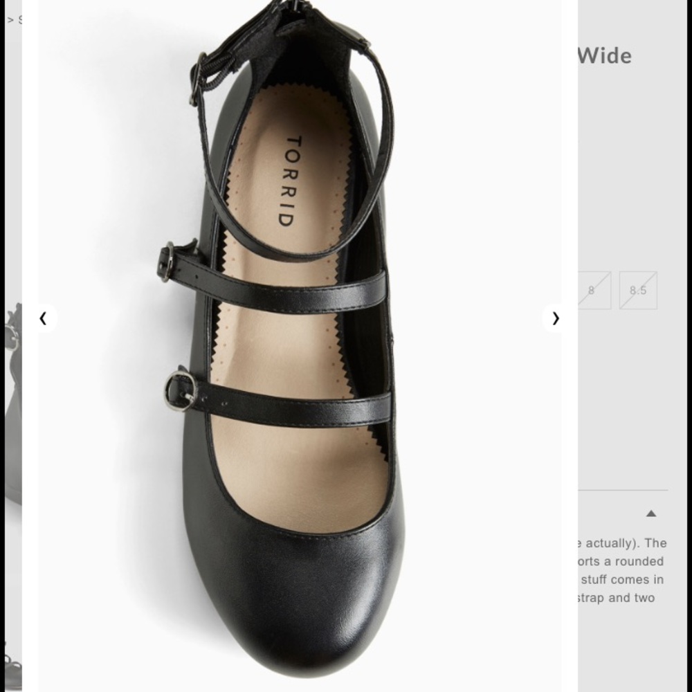 Black strappy flats