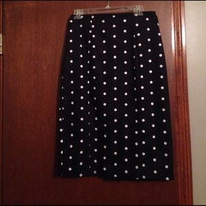 Polka dot pencil skirt