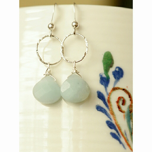 Jewelry - Amazonite & Sterling Silver Hoops