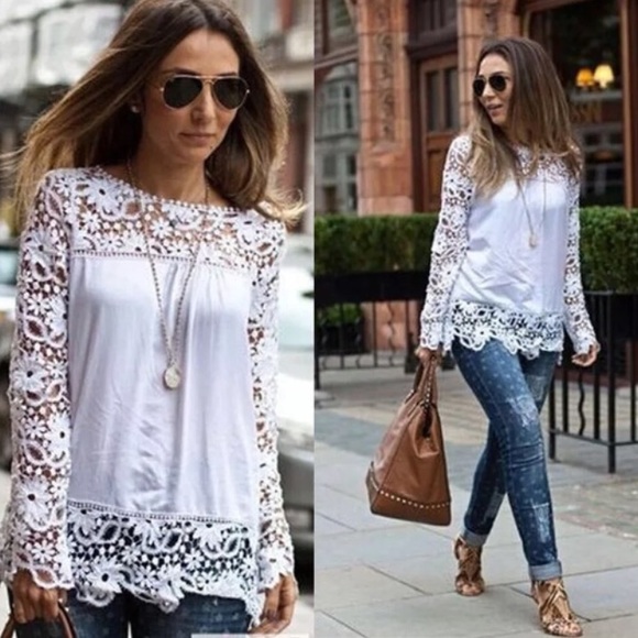 Tops - White Chic Lace Top