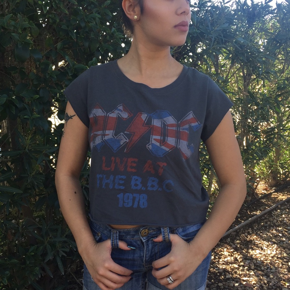 ACDC Crop Top Shirt