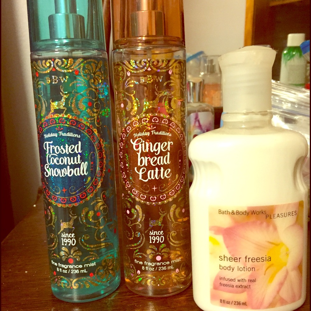 body spray and lotion