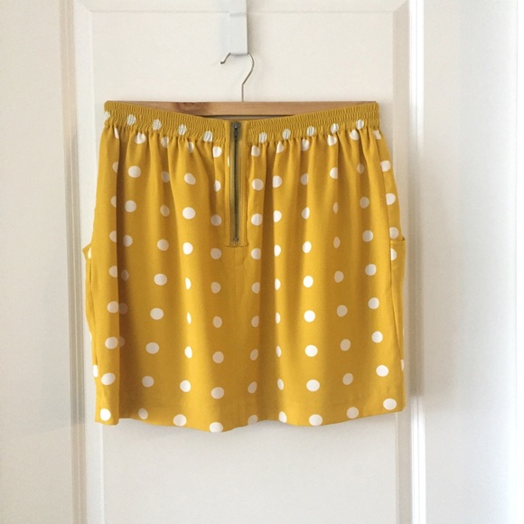 Yellow Polkadot Skirt- Large - Picture 3 of 4
