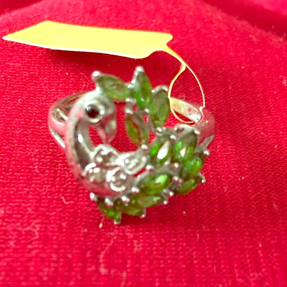 Rare Russian Diopside Peacock Ring
