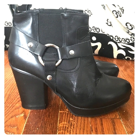 TBA "donner" black heeled boots - Picture 1 of 4