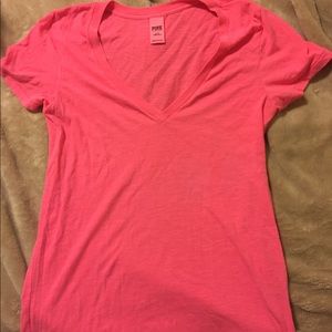 PINK Victoria's Secret Tops - Pink by Victoria's Secret pink v neck tshirt