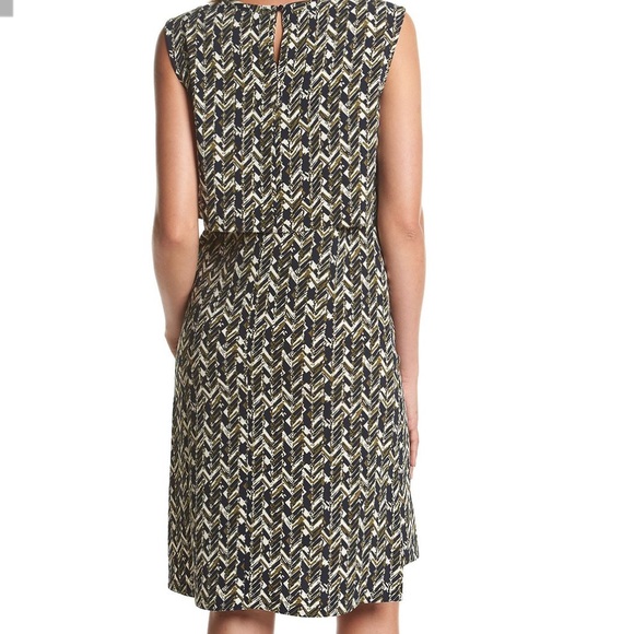 NWT! Jones New York Navy Olive Cream Dress Size 4 - Picture 7 of 7