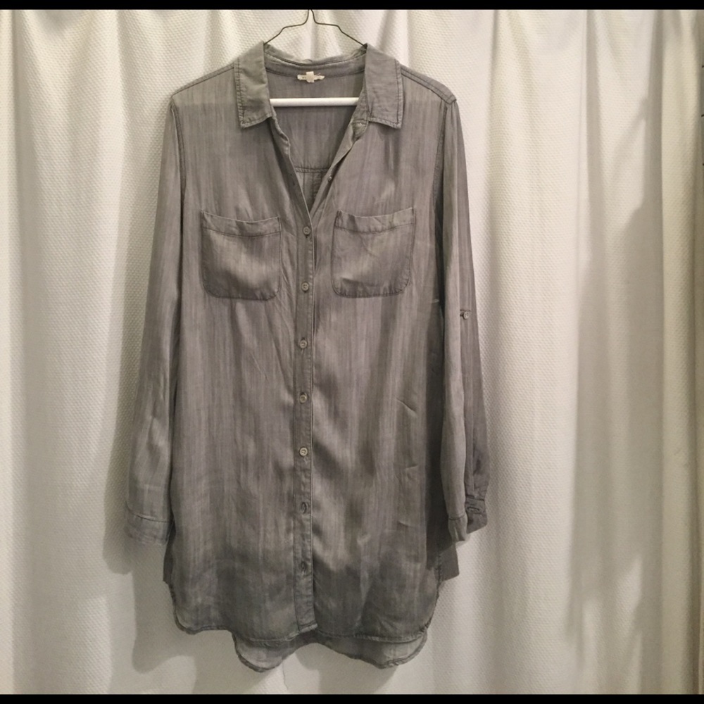 En Creme Chambray Tunic, size M