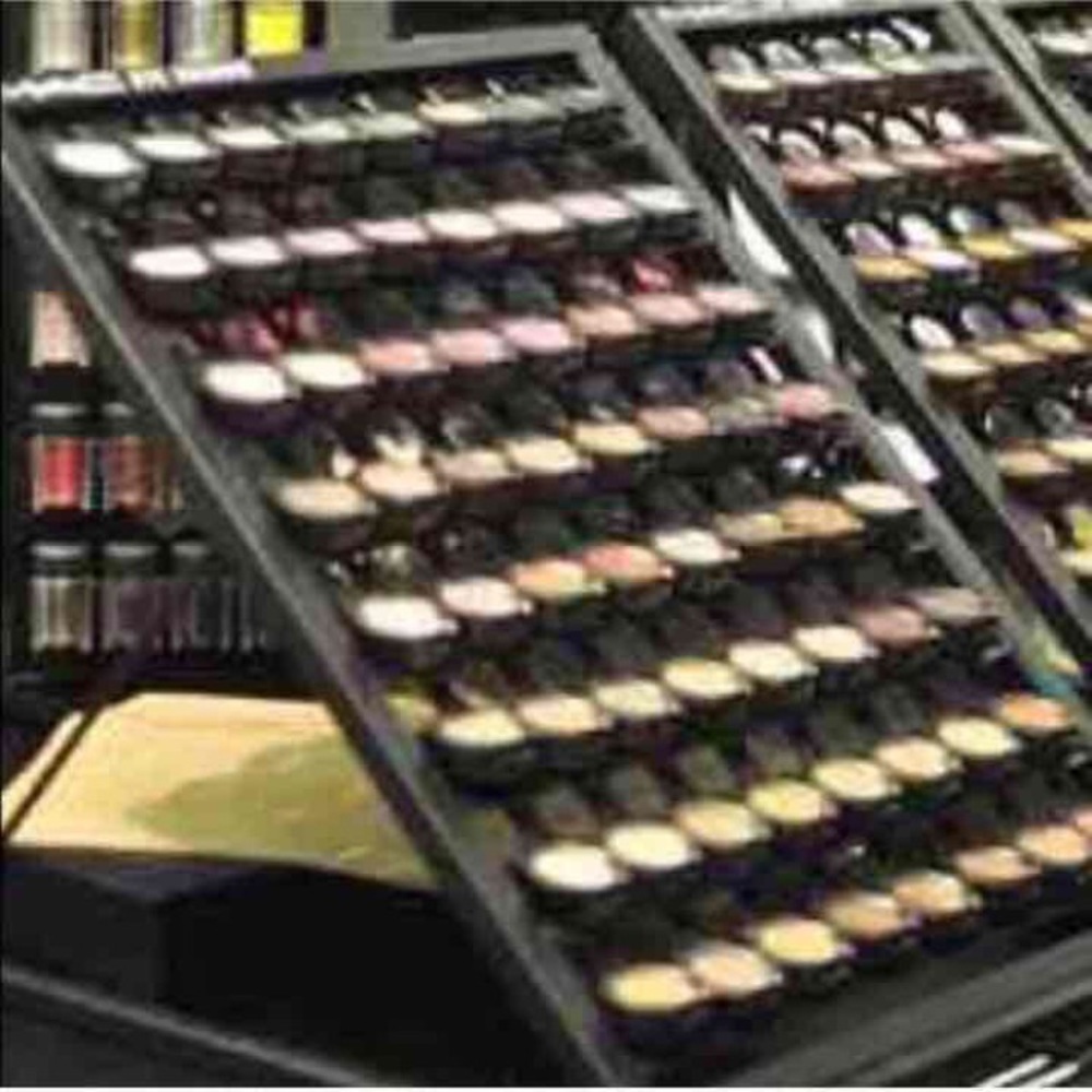 MAC cosmetics eyeshadow display