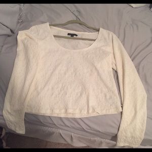 Cream colored American eagle crop top