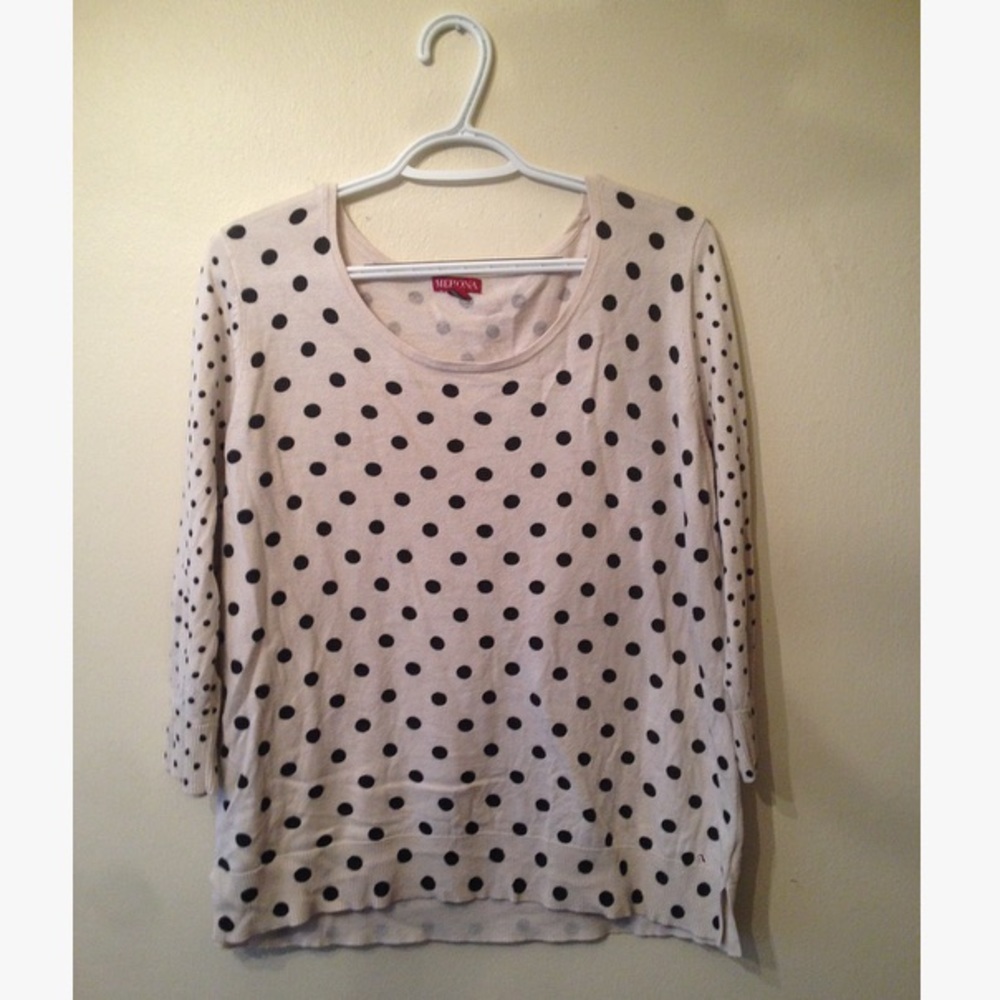 Dotted Crew neck Sweater 🐼⚽️⚫️⚪️