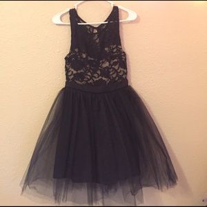Black Lacey poofy dress from Windsor.