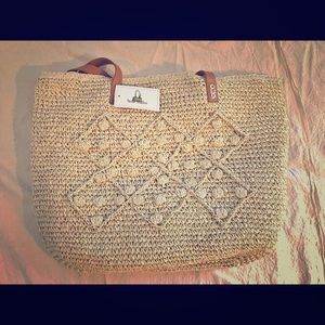 NWT Straw Studios - Crochet Straw Tote Purse