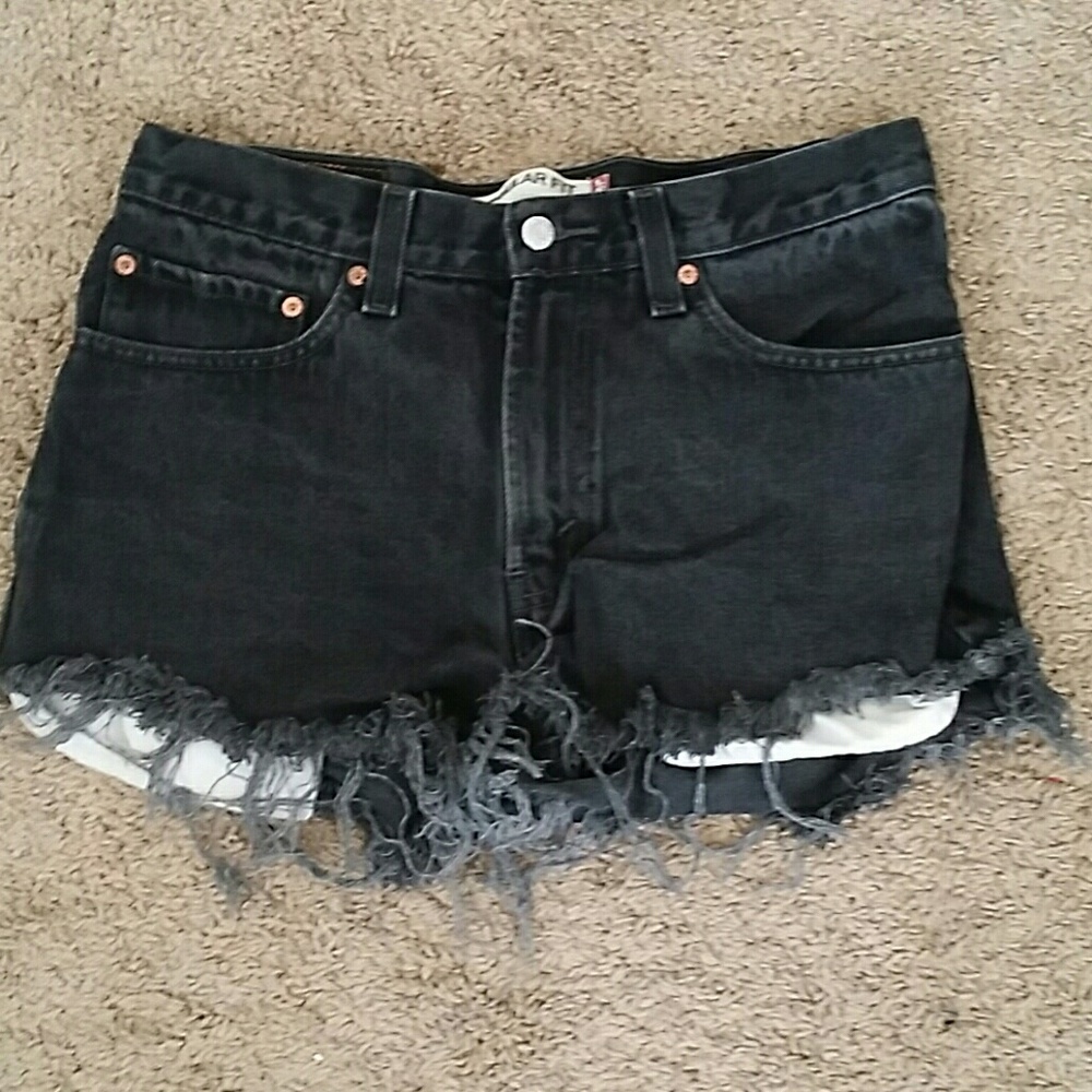 Levi's Black High Waisted Shorts