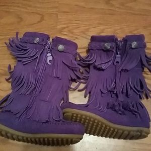 Minnetonka Fringe Boots (Toddler Girl)