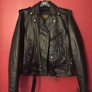Black leather jacket
