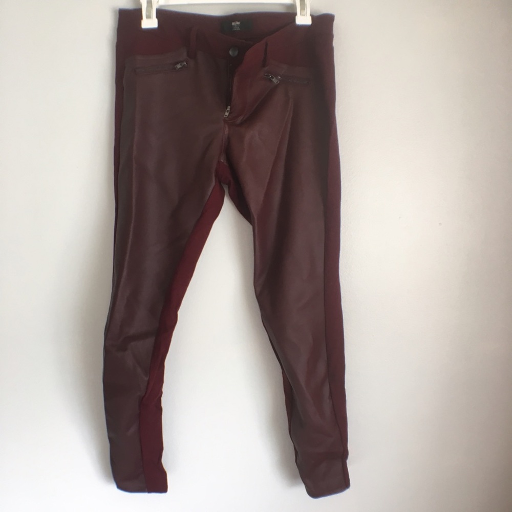 Fake leather leggings