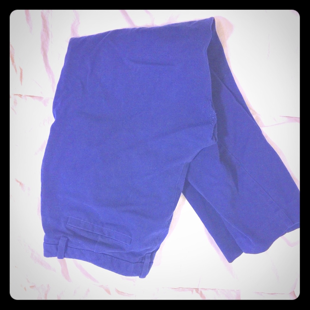 Blue work trousers