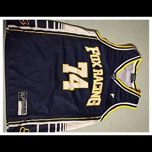 Men's Fox Navy and Yellow Jersey Tank