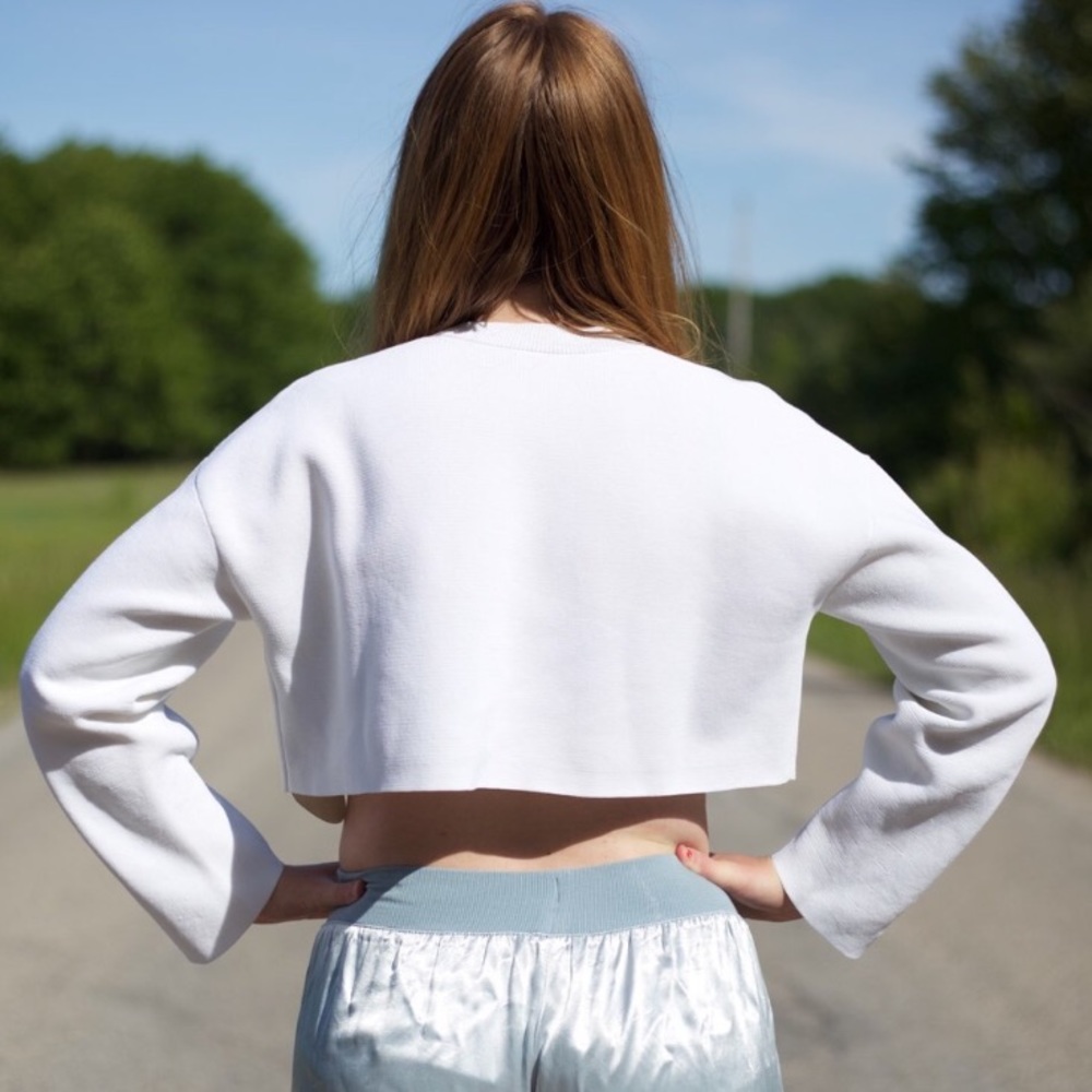 Cropped balmain style sweater