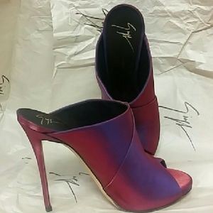 SOLD - New Giuseppe Zanotti Metallic Satin Sandal