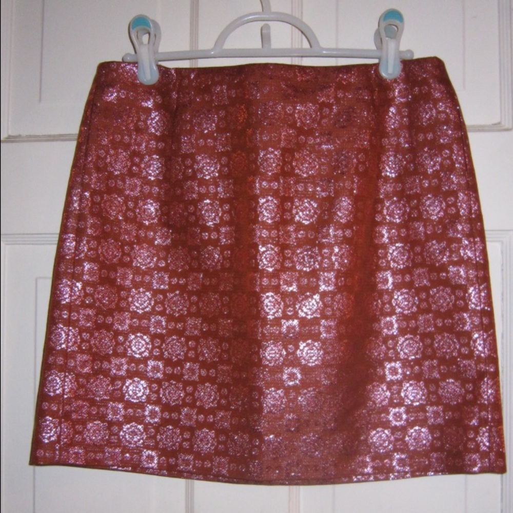 JCrew Copper/Metallic Pink Skirt