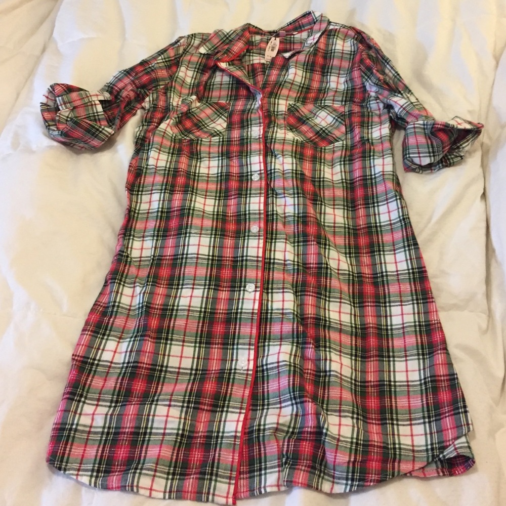 NWT plaid Victoria's Secret Tunic