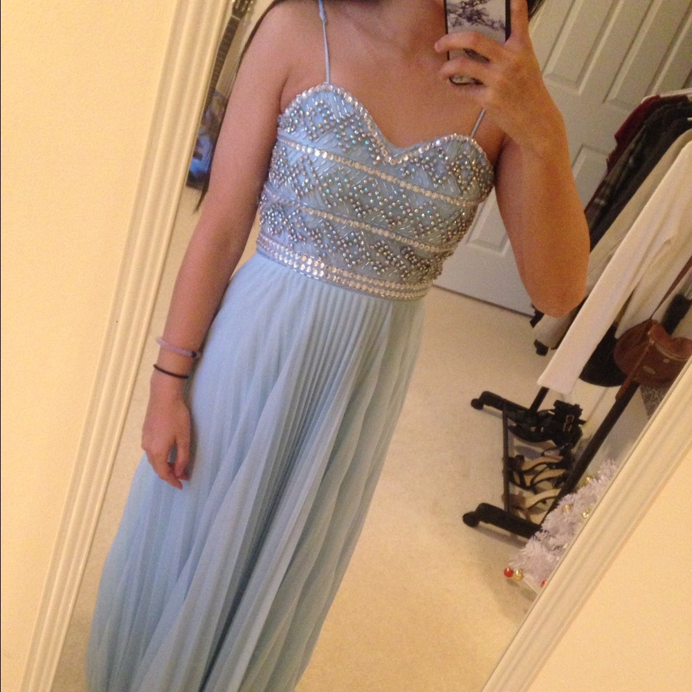Light blue prom dress