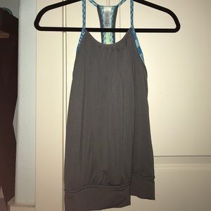 grey and blue ivivva tank top