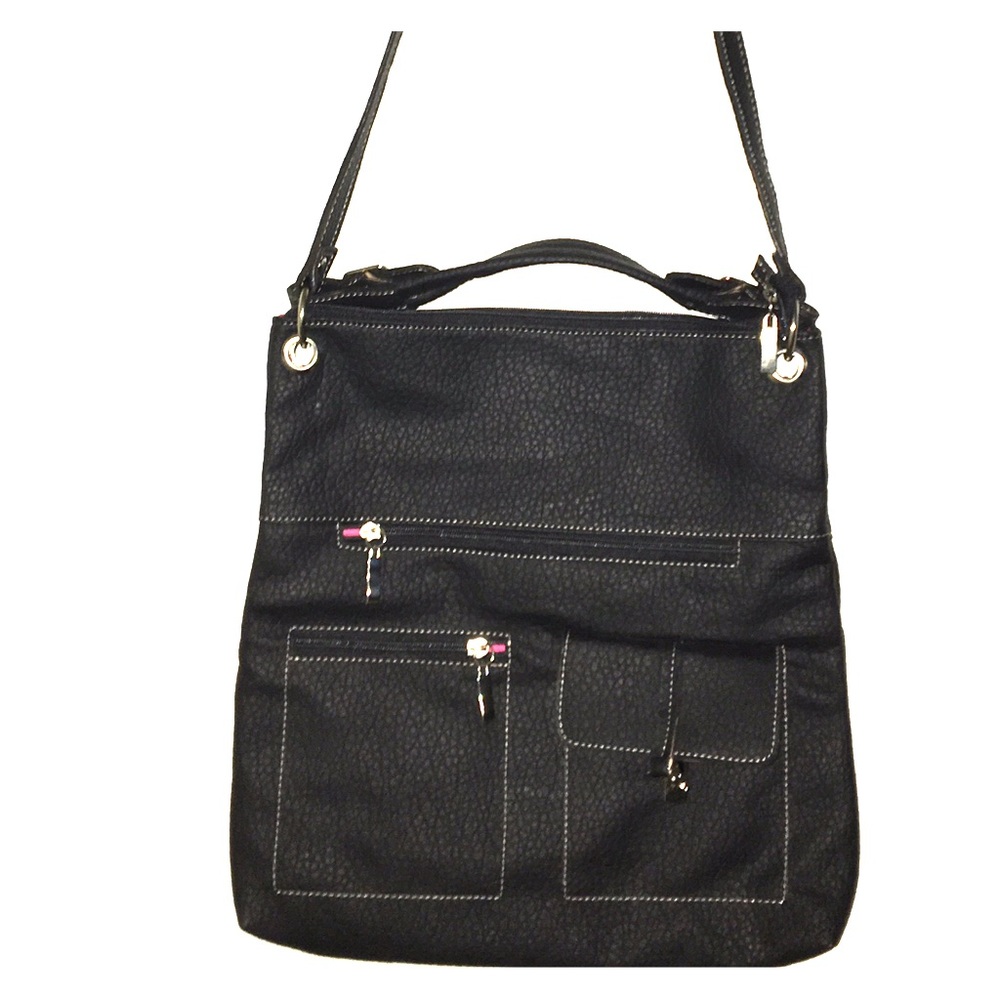 Black Leather Hand Bag from Argentina