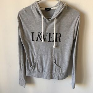 Grey hoodie "L&VER" FXXI