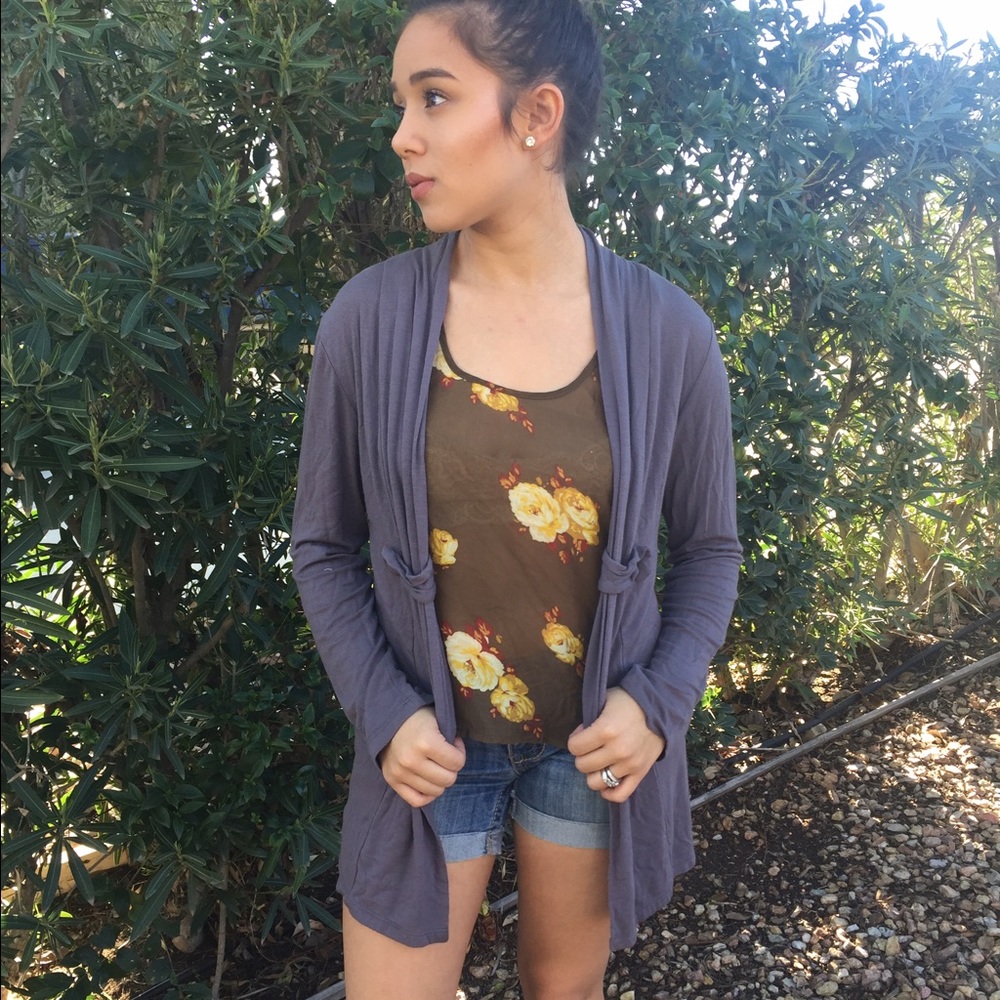 Grey cardigan