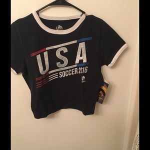 USA soccer copa crop top