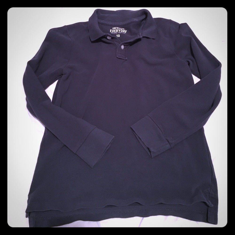 Charcoal boys crewcuts size 10 polo